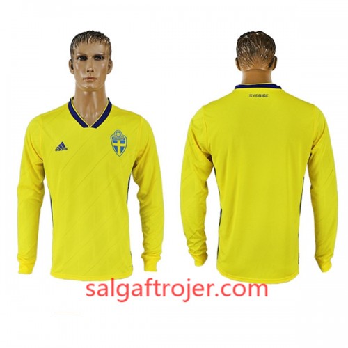 Sverige Fodboldtrøjer Hjemmebanesæt VM 2018 Langærmet Sverige Fodboldtrøjer Hjemmebanesæt VM 2018 Langærmet